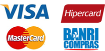 Cart�es aceitos: Visa, Hipercard, Mastercard, Banricompras