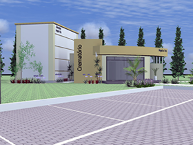 Veja as fotos do projeto do cremat�rio Angelus PAX