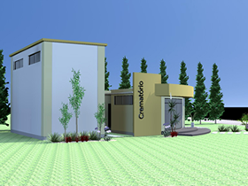 Veja as fotos do projeto do cremat�rio Angelus PAX